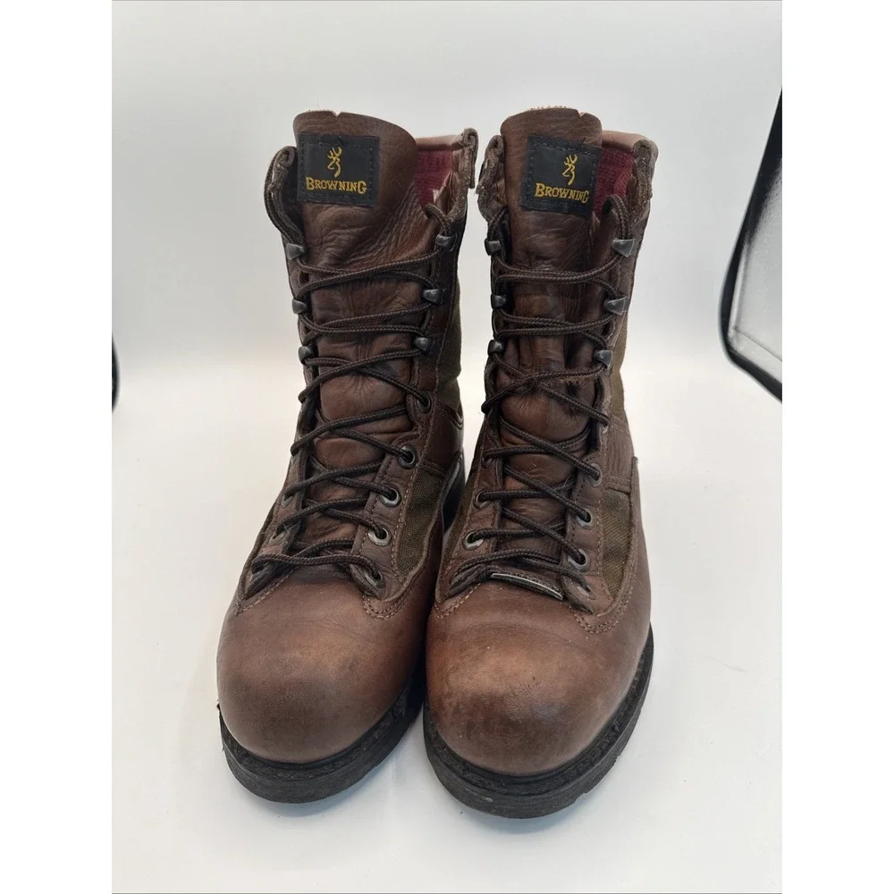 Browning Brown Leather Hunting Boots Size 6.5 MW‎ 8.5